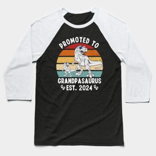 PROMOTED TO GRANDPASAURUS BABY ANNOUNCEMENT 2024 Baseball T-Shirt